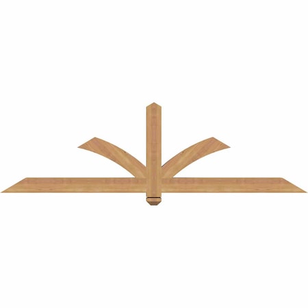 Ekena Millwork Redmond Smooth Timber Gable Bracket, Western Red Cedar, 72"W x 21"H x 3 1/2"D x 3 1/2"F, 7/12 Pitch GBW072X21X0404RED00SWR